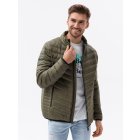 Men's mid-season quilted jacket C528 - olive