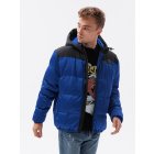Men's winter jacket C458 - blue