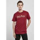 Pánske tričko krátky rukáv // Merchcode Harry Potter Logo Tee burgundy