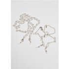 Urban Classics / Multifunctional Chain With Pearls 2-Pack silver