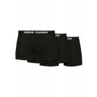Pánske boxerky // Urban classics Organic Boxer Shorts 3-Pack black+black+black