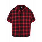Urban Classics / Loose Checked Resort Shirt black/red