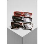 Slnečné okuliare // Urban Classics Sunglasses Sanremo 3-Pack black/toffee/whitesand